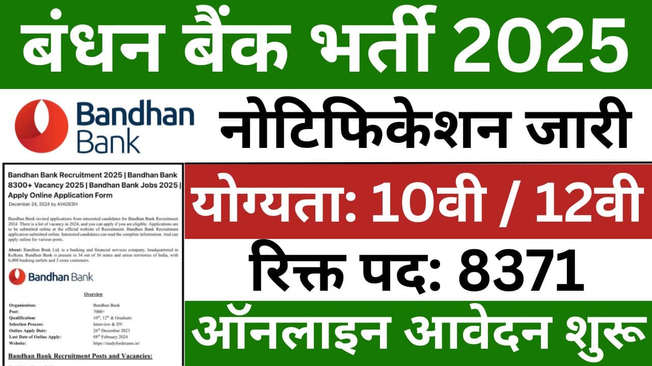 Bandhan Bank Recruitment 2025